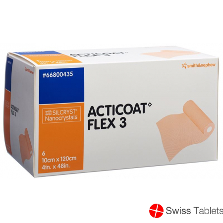 Acticoat Flex 3 Wundverband 10x120cm 6 Stück buy online