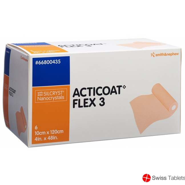 Acticoat Flex 3 Wundverband 10x120cm 6 Stück buy online