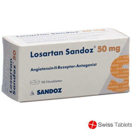 Losartan Sandoz Filmtabletten 50mg 98 Stück buy online