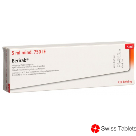 Berirab Injektionslösung 750 Ie/5ml Fertigspritze 5ml buy online
