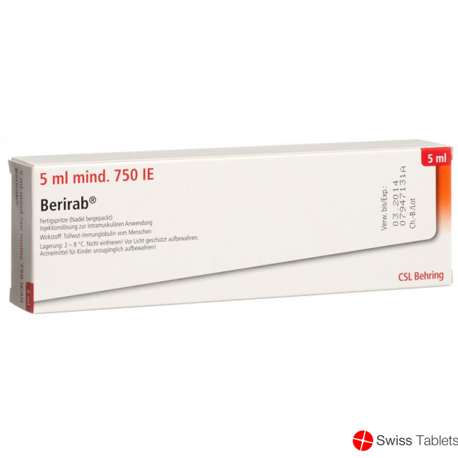 Berirab Injektionslösung 750 Ie/5ml Fertigspritze 5ml buy online