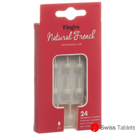 Fingrs Nagelspitzen Natural French 24 Stück buy online