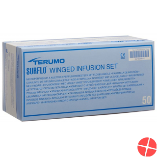 Terumo Surflo Perfusionsbesteck mit Flügelkanüle 23g 0.6x19mm Blau 50 Stück