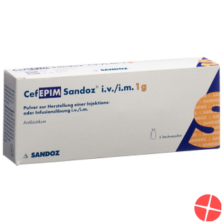 Cefepim Sandoz Trockensubstanz 1g Durchstechflasche 5 Stück