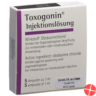 Toxogonin Injektionslösung 250mg/ml O Cons 5 Ampullen 1ml