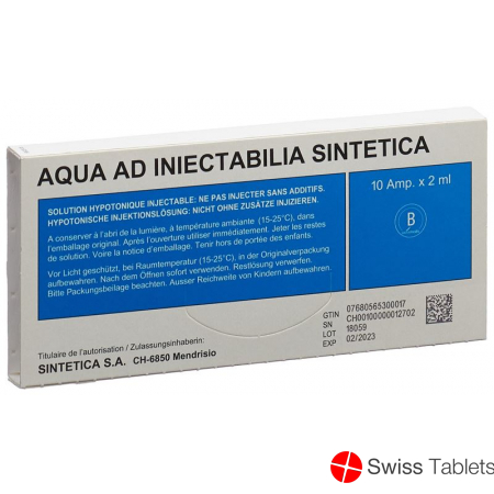 Aqua Ad Injektion Sintetica Injektionslösung 2ml Ampullen 10 Stück buy online