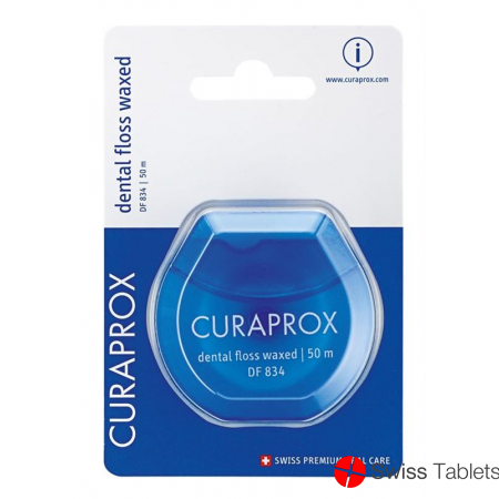 Curaprox DF 834 dental floss 50m waxed Mint buy online