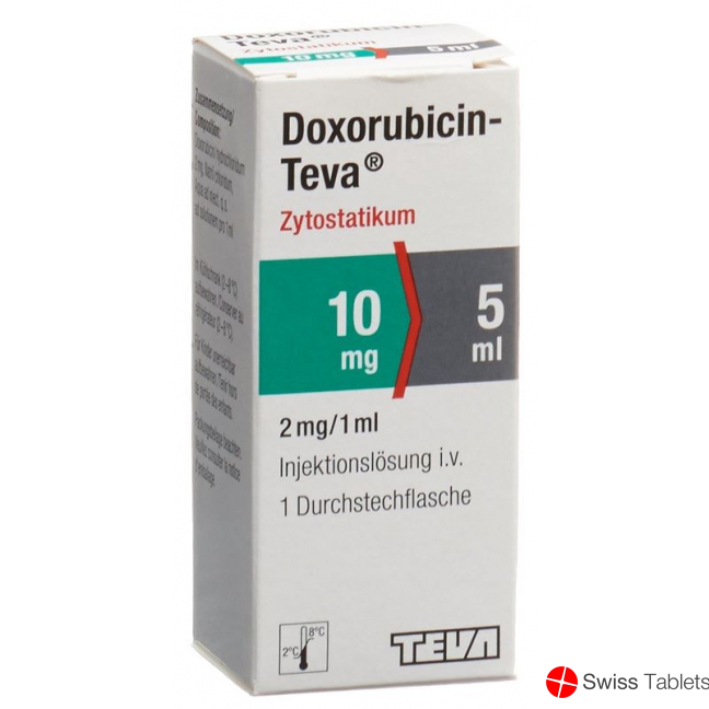 Doxorubicin Teva 10mg/5ml Durchstechflasche 5ml buy online