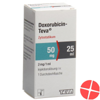 Doxorubicin Teva 50 mg 25 ml solution vial