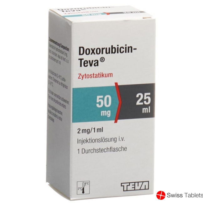 Doxorubicin Teva 50mg/25ml Durchstechflasche 25ml buy online