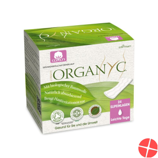 Organyc Slipeinlagen Gefaltet Light Flow 24 Stück