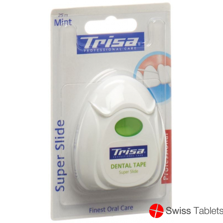 Trisa Super Tape Zahnseide 25m Mint Fluor buy online