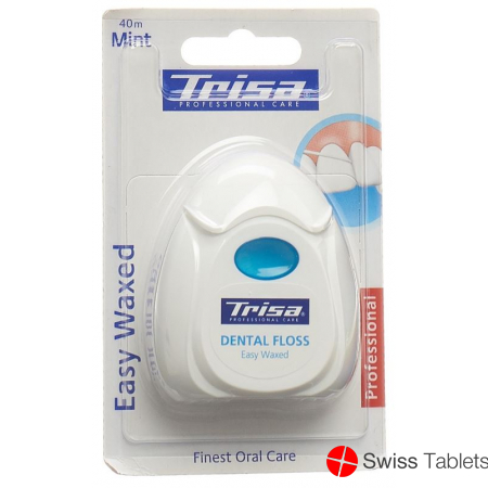 Trisa Zahnseide 40m Gewachst Mint buy online