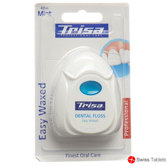 Trisa Zahnseide 40m Gewachst Mint buy online
