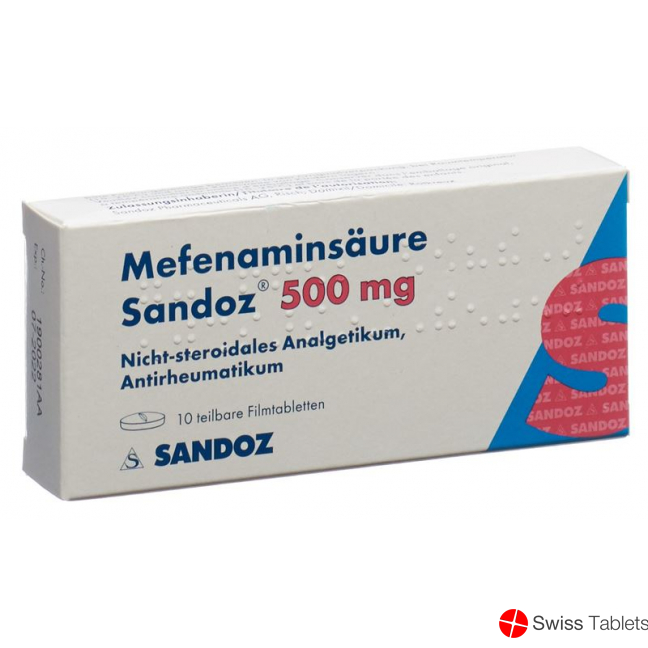 Mefenaminsäure Sandoz 500mg Teilbar 10 Stück buy online