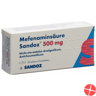 Mefenaminsäure Sandoz 500mg Teilbar 30 Stück Mefenaminsäure Sandoz 500mg Teilbar 30 Stück