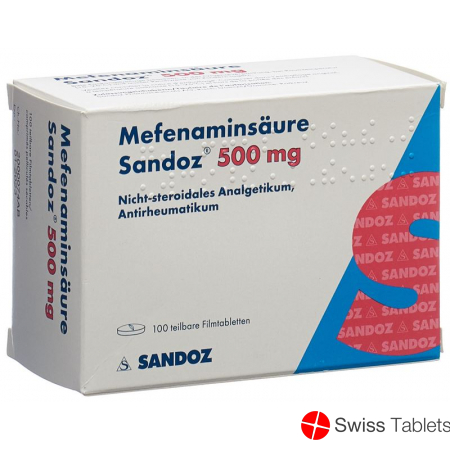 Mefenaminsäure Sandoz 500mg Teilbar 100 Stück buy online