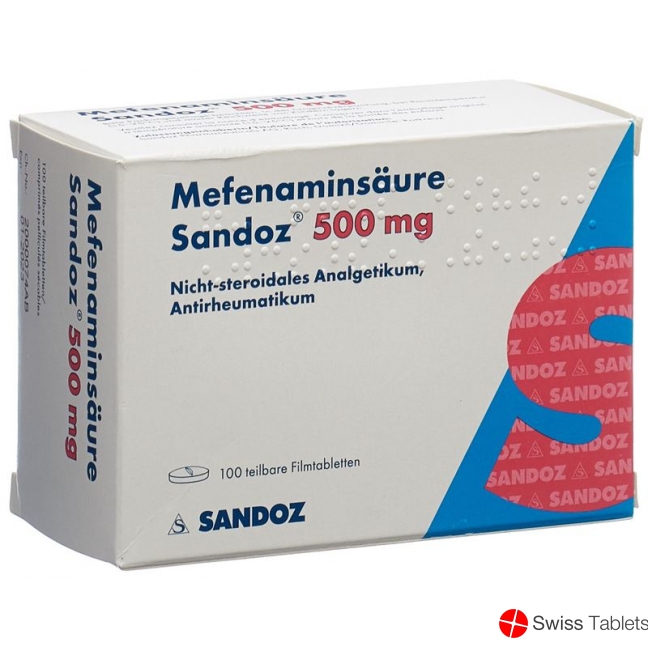Mefenaminsäure Sandoz 500mg Teilbar 100 Stück buy online