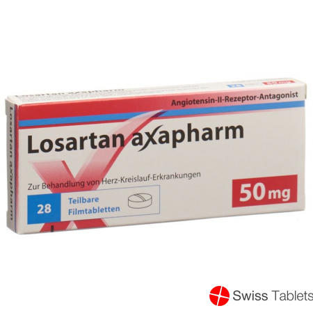 Losartan Axapharm Filmtabletten 50mg 28 Stück buy online