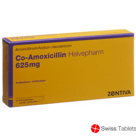 Co Amoxicillin Helvepharm Filmtabletten 625mg 10 Stück buy online