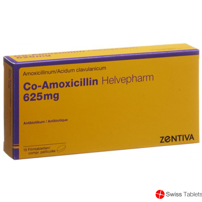 Co Amoxicillin Helvepharm Filmtabletten 625mg 10 Stück buy online
