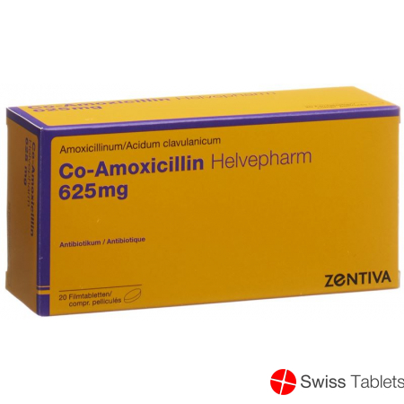 Co-amoxicillin Zentiva Filmtabletten 625mg 20 Stück buy online