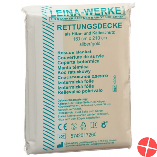 Leina Rettungsdecke 210x160cm Silber/gold