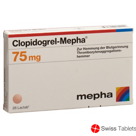 Clopidogrel Mepha Lactabs 75mg 28 Stück buy online
