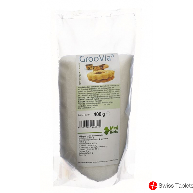 Groovia Stevia Pulver Dose 400g buy online