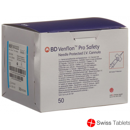 BD Venflon Pro Safety 22g 0.9x25mm Blau 50 Stück buy online BD Venflon Pro Safety 22g 0.9x25mm Blau 50 Stück buy online