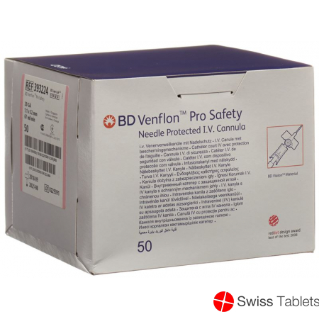 BD Venflon Pro Safety 20g 1.1x32mm Rosa 50 Stück buy online BD Venflon Pro Safety 20g 1.1x32mm Rosa 50 Stück buy online
