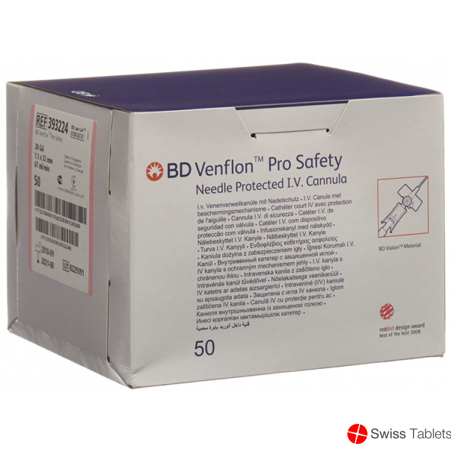 BD Venflon Pro Safety 20g 1.1x32mm Rosa 50 Stück buy online BD Venflon Pro Safety 20g 1.1x32mm Rosa 50 Stück buy online