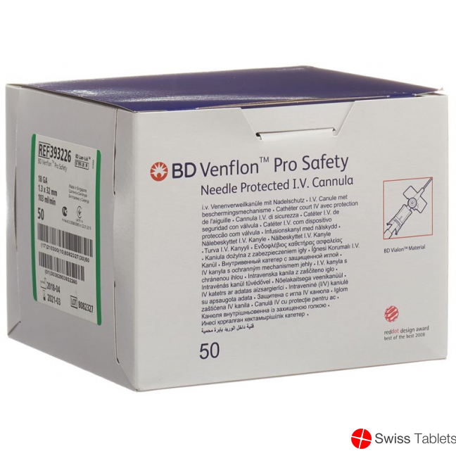 BD Venflon Pro Safety 18g 1.3x32mm Grün 50 Stück buy online BD Venflon Pro Safety 18g 1.3x32mm Grün 50 Stück buy online