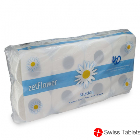 Zvg Wc Papier Zetflower 3lg Recyc Rolle 72 Stück buy online