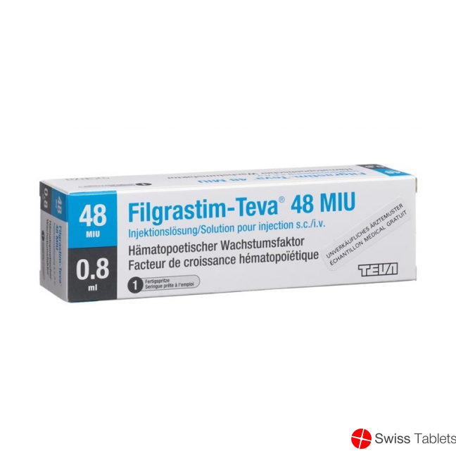 Filgrastim Teva 48 Mio E/0.8ml Fertigspritze 0.8ml buy online Filgrastim Teva 48 Mio E/0.8ml Fertigspritze 0.8ml buy online