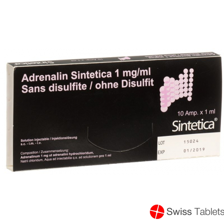 Adrenalin Sint 1mg/ml O Disulf 1ml 10 Ampullen 1ml buy online