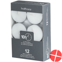 Balthasar Maxi Teelichter M Alubecher Weiss 10h 12 Stück