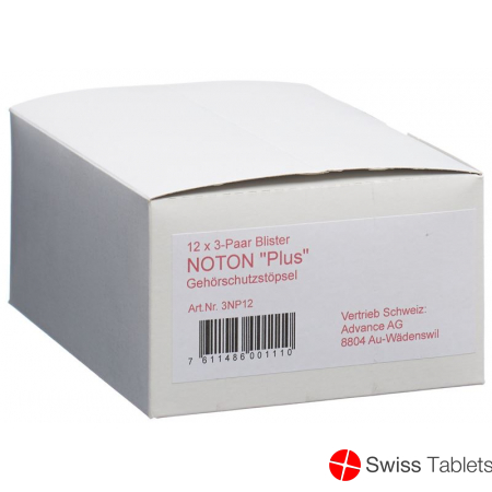 Noton Ear Plus Gehoerschutzpfropfen 12 Blister 3 Paa buy online