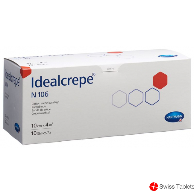 Idealcrepe N106 Elastische Binde 4mx10cm 10 Stück buy online