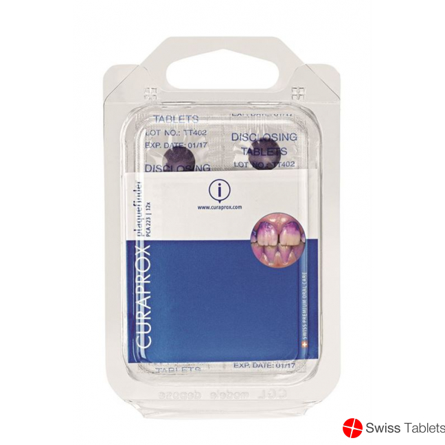 Curaprox Pca 223 Plaquesearch Anfärbetabletten 12 Stück buy online