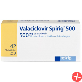 Valaciclovir Spirig Filmtabletten 500mg 42 Stück