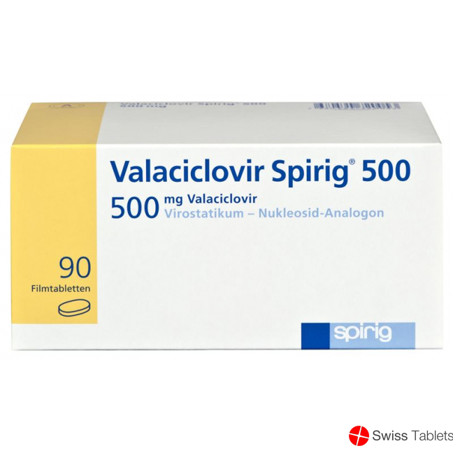 Valaciclovir Spirig Filmtabletten 500mg 90 Stück buy online