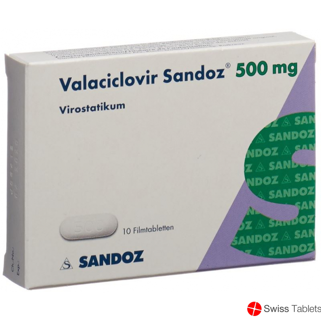 Valaciclovir Sandoz Filmtabletten 500mg 10 Stück buy online