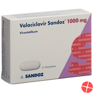 Valaciclovir Sandoz Filmtabletten 1000mg 21 Stück