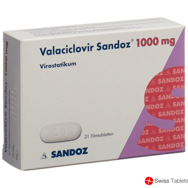 Valaciclovir Sandoz Filmtabletten 1000mg 21 Stück buy online