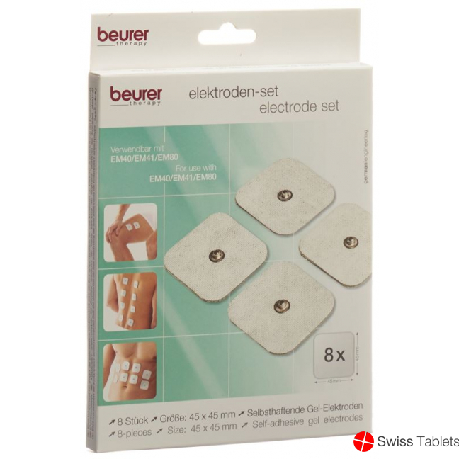 Beurer Tens Elektroden 45x45mm Standard 8 Stück buy online