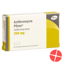 Azithromycin Pfizer Filmtabletten 250mg 6 Stück