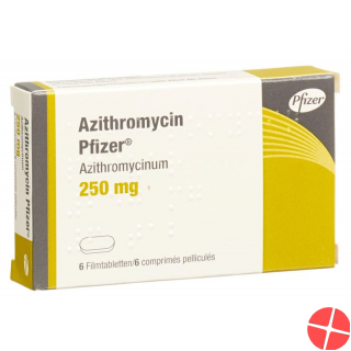 Azithromycin Pfizer Filmtabletten 250mg 6 Stück