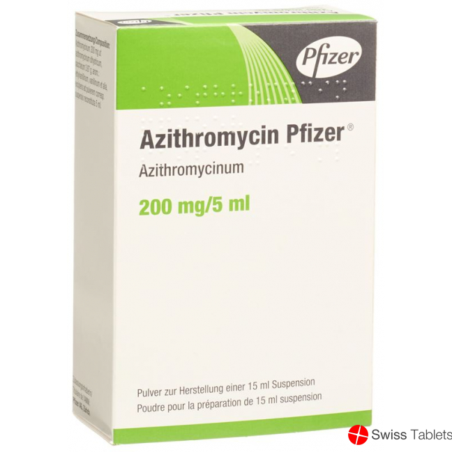 Azithromycin Pfizer Suspension 200mg/5ml 15ml buy online