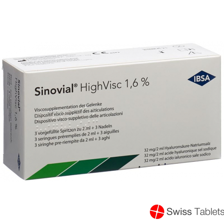 Sinovial High Visc Injektionslösung 1.6% 3 Fertigspritzen 2ml buy online